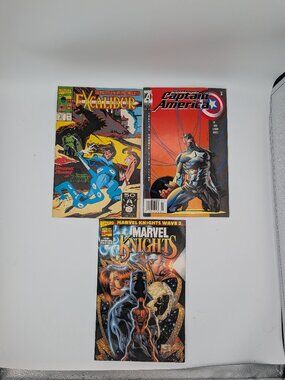 Marvel Comics Lot 3 Captain America 448 Excalibur 37 Marvel Knights Special